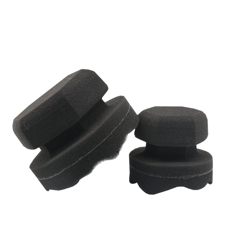 Hand-Grabbing Waves High Density Car Tire Wax Sponge Leather Wax Sponge, Specification:, Small, Large