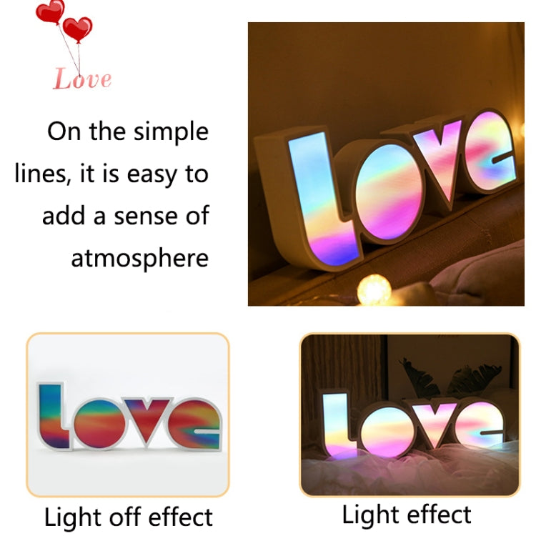 HS-1255 Wedding Valentine Day Confession LOVE LED Letter Lamp Love Theme Modeling Lamp, C