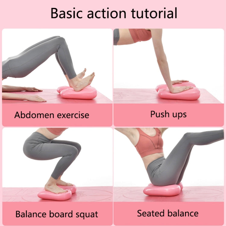 Home Fitness Yoga Balance Inflatable Foot Pad Aerobic Step Training Leg Relaxation Massage Pad, Yoga Inflatable Massage Pad (Blue), Yoga Inflatable Massage Pad (Pink)