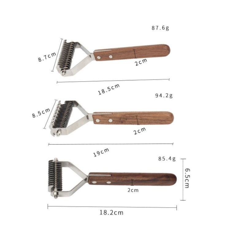 Walnut Pet Stainless Steel Cleaning And Grooming Comb, Large