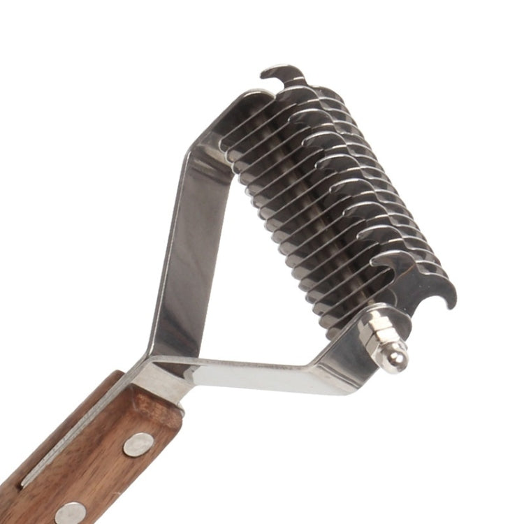 Walnut Pet Stainless Steel Cleaning And Grooming Comb, Large