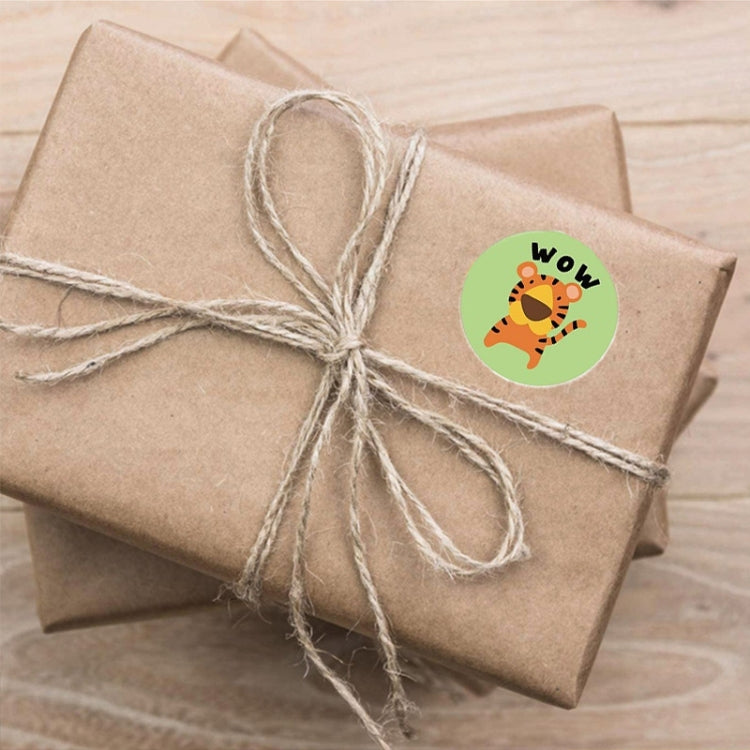 2 PCS Kindergarten Children Cartoon Animal Stickers Gift Packaging Bag Sealing Stickers, 25mm 500 / Rolls