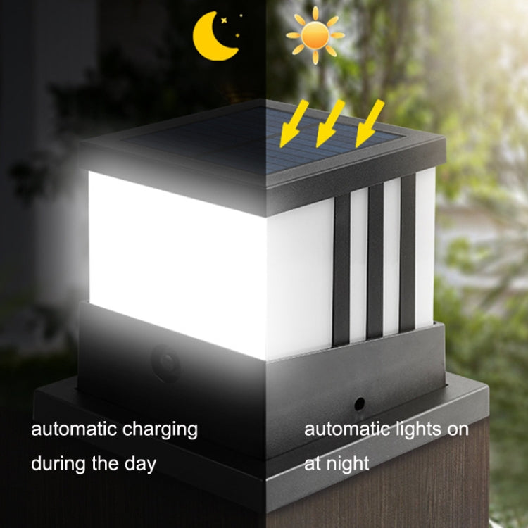 Solar Outdoor Waterproof Column Head Lamp Courtyard Landscape Lamp
