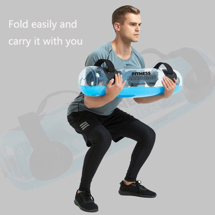 Portable Foldable Water-Filled Inflatable Weight Bag Weightlifting Balance Strength Training Fitness Weight Bag, 20kg (Transparent), 25kg (Transparent), 30kg (Transparent), 35kg (Transparent)