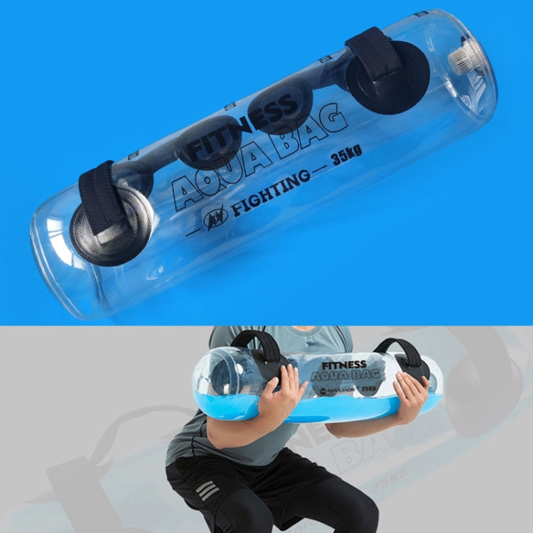 Portable Foldable Water-Filled Inflatable Weight Bag Weightlifting Balance Strength Training Fitness Weight Bag, 20kg (Transparent), 25kg (Transparent), 30kg (Transparent), 35kg (Transparent)
