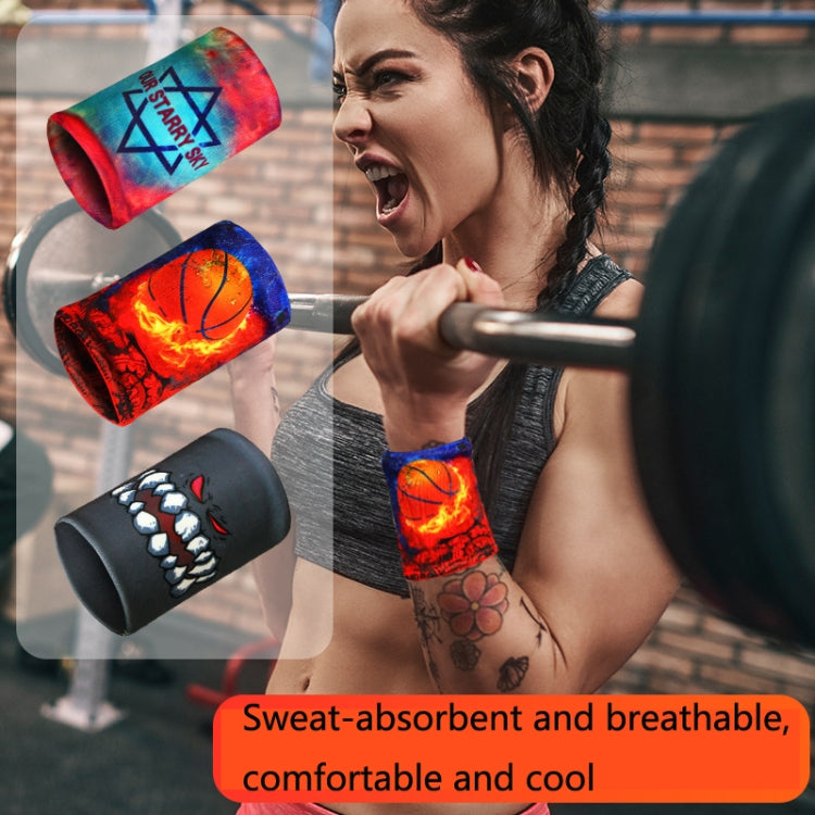 Sports Fitness Elastic Wristbands Absorbing Sweat Playing Ball Riding Wiping Sweat Cold Wristbands, S, M