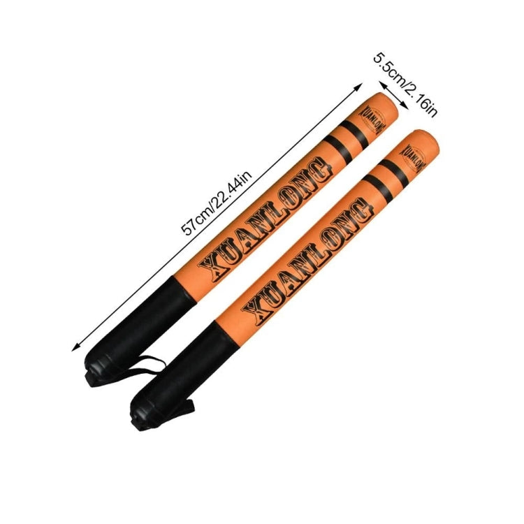 1 Pair XUANLONG PU Boxing Stick Target Sanda Stick Taekwondo Speed Training Equipment Fighting Reaction Target, Length: 57 Cm, 1 Pair Brightening Orange, 1 Pair Fluorescent Green, 1 Pair Cool Pink