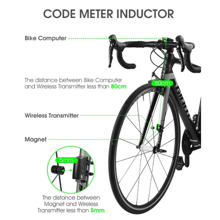 WEST BIKING Mountain Road Bike Five Language Code Table USB Riding Wireless Code Table Speedometer, YP0702075