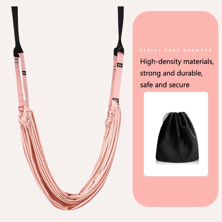 2 in 1 Home Yoga Hammock Indoor Stretching Sling Stretch Widening Yoga Strap + Door Buckle Storage Bag Set, Pink, Purple, Pine Green