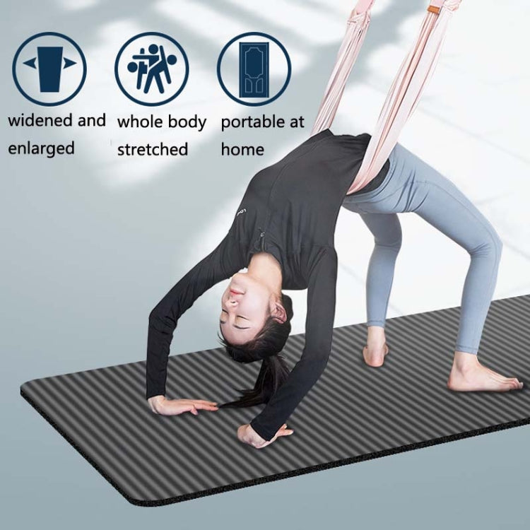 2 in 1 Home Yoga Hammock Indoor Stretching Sling Stretch Widening Yoga Strap + Door Buckle Storage Bag Set, Pink, Purple, Pine Green