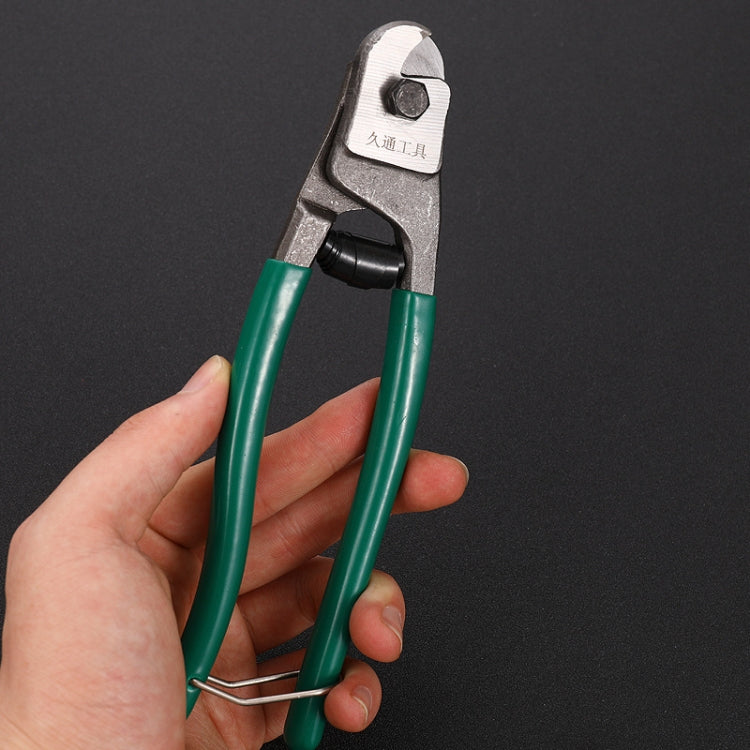 JTO Wire Rope Scissors Mini Discharging Clamps Plastic Handle Steel Wire Cutter, 8inch