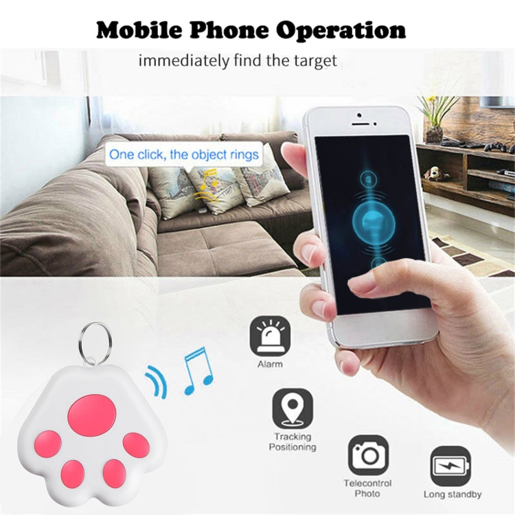 2 PCS HYC-09 Dog Paw Bluetooth Anti-Lost Device Pet Tracking Locator Keychain Smart Search Two-Way Alarm, Dog Paw Dark Gray, Dog Paw Black, Dog Paw White, Dog Paw Light Blue, Dog Paw Green, Dog Paw Pink, Dog Paw Red, Dog Paw Dark Blue