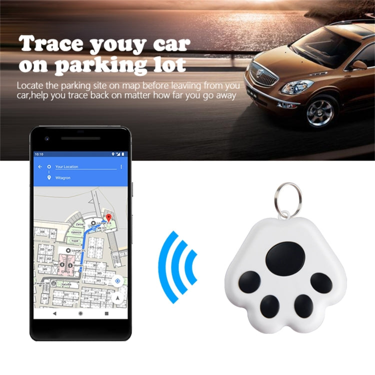 2 PCS HYC-09 Dog Paw Bluetooth Anti-Lost Device Pet Tracking Locator Keychain Smart Search Two-Way Alarm, Dog Paw Dark Gray, Dog Paw Black, Dog Paw White, Dog Paw Light Blue, Dog Paw Green, Dog Paw Pink, Dog Paw Red, Dog Paw Dark Blue