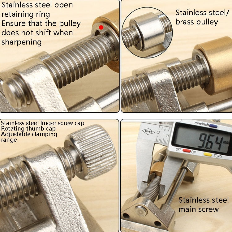 MYTEC/美科 MC01308 Fixed Angle Sharpener Outdoor Manual Sharpening Tool, Stainless Steel Wheel, Copper Wheel