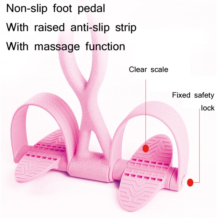 Home Fitness Pedal Tensioner Sit-Up Aid Multifunctional Elastic Rope, Specification：, Little Waist Crystal (Pink), Little Waist Crystal (Blue), Little Waist Crystal (Purple), Enhanced Crystal (Pink), Enhanced Crystal (Blue), Enhanced Crystal (Purple)