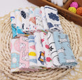 10 PCS Baby Cotton Saliva Handkerchief Cartoon Small Square Face Towel Color Random Delivery, Cartoon Face Towel
