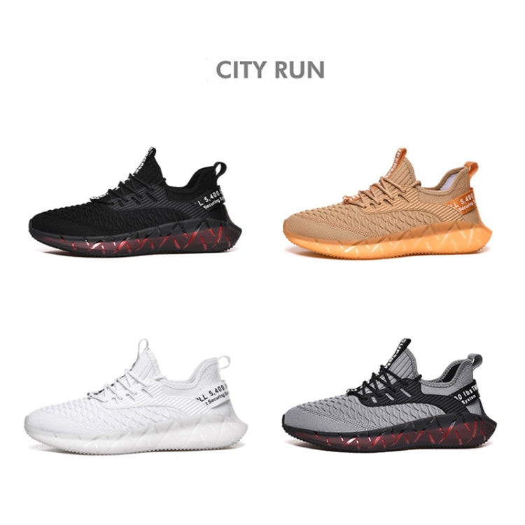 Men Lightweight Breathable Mesh Sneakers Flying Woven Casual Running Shoes, 38, 39, 40, 41, 42, 43, 44, 45