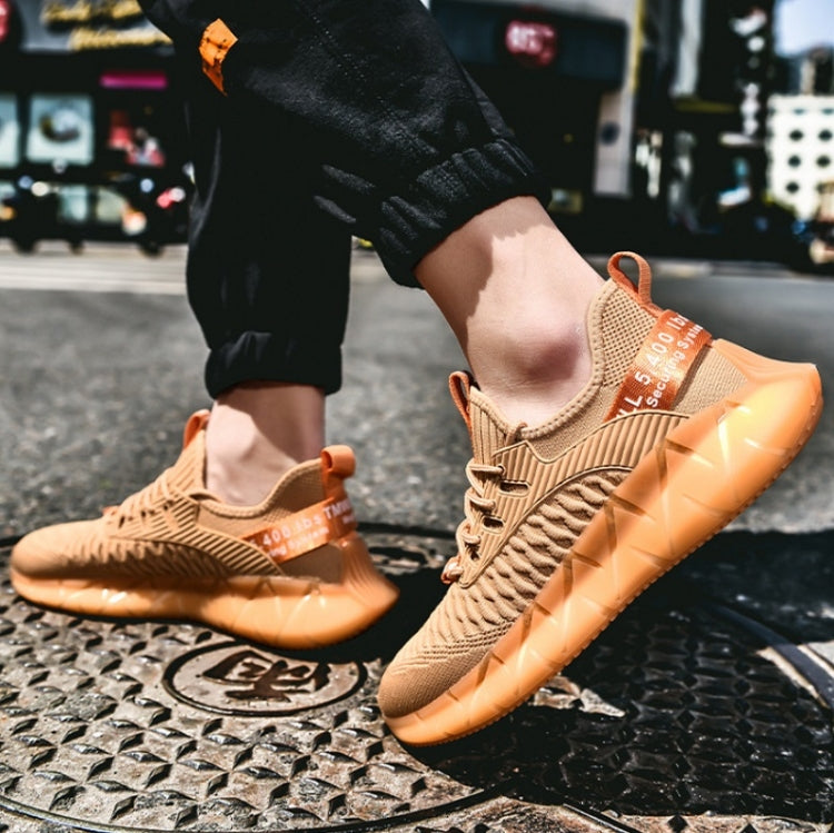 Men Lightweight Breathable Mesh Sneakers Flying Woven Casual Running Shoes, 38, 39, 40, 41, 42, 43, 44, 45