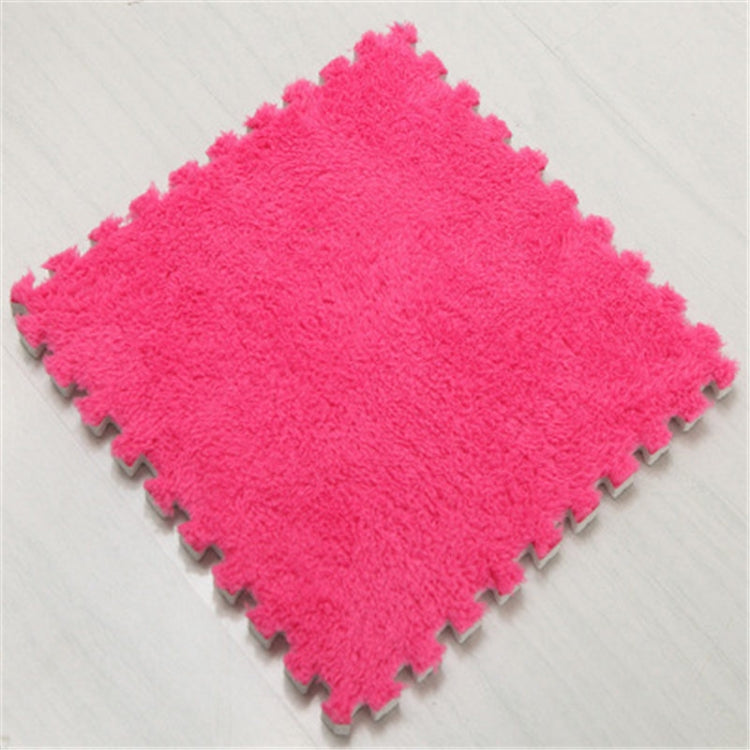2 PCS Living Room Bedroom Children Kids Soft Carpet Magic Patchwork Jigsaw Splice Heads Climbing Baby Mat 30x30cm, Rose Red, Camel, Purple, Coffee, Blue, Pink, Green, White, Grey