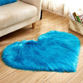 Love Heart Rugs Artificial Wool Sheepskin Hairy Carpet Faux Floor Mat Fur Plain Fluffy Soft Area Rug Tapetes, 30*40cm, 40*50cm, 50*60cm, 70*90cm