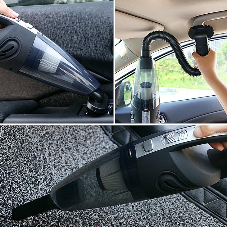 Wet And Dry Handheld High-Power Portable Car Vacuum Cleaner, R-6052C Vacuum Cleaner with USB Cable (Black), No-Wired Vacuum Cleaner, US Plug