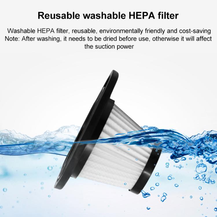 Wet And Dry Handheld High-Power Portable Car Vacuum Cleaner, R-6052C Vacuum Cleaner with USB Cable (Black), No-Wired Vacuum Cleaner, US Plug