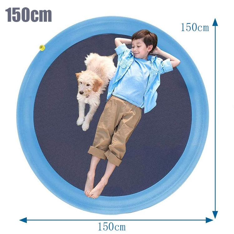 FY008 PVC Pet Sprinkler Mat Outdoor Lawn Water Fun Mat, Diameter:, 150cm, 170cm