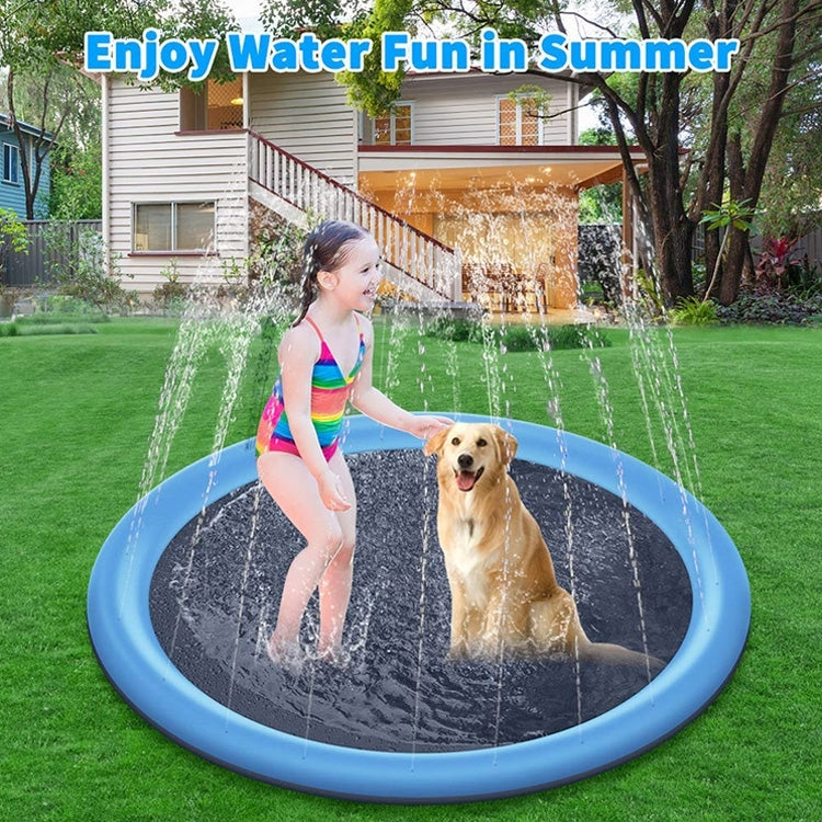 FY008 PVC Pet Sprinkler Mat Outdoor Lawn Water Fun Mat, Diameter:, 150cm, 170cm