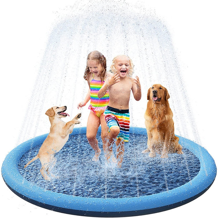FY008 PVC Pet Sprinkler Mat Outdoor Lawn Water Fun Mat, Diameter:, 150cm, 170cm