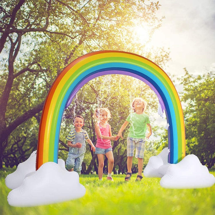 FY002 Inflatable PVC Outdoor Rainbow Arch Sprinkler Children Playing Water Toy, Rainbow Arch