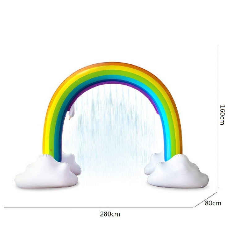 FY002 Inflatable PVC Outdoor Rainbow Arch Sprinkler Children Playing Water Toy, Rainbow Arch