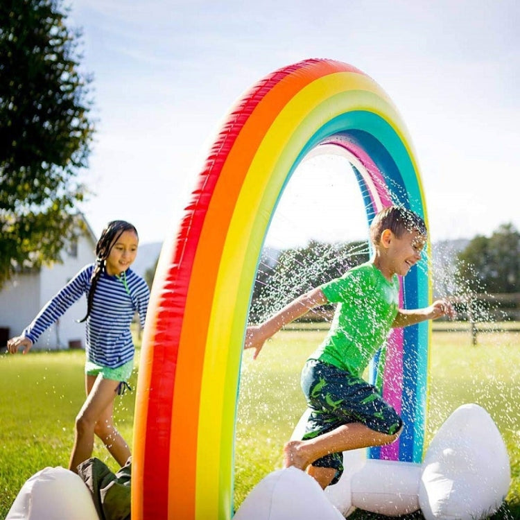 FY002 Inflatable PVC Outdoor Rainbow Arch Sprinkler Children Playing Water Toy, Rainbow Arch