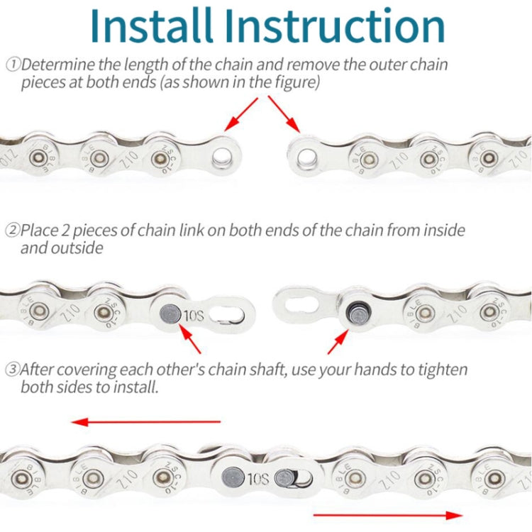 3 Pairs 6/7/8 Speed (Silver) ZH405 Mountain Road Bicycle Chain Magic Buckle Chain Quick Release Buckle, 3 Pairs 6/7/8 Speed (Silver), 3 Pairs 9 Speed (Silver), 3 Pairs 10 Speed (Silver), 3 Pairs 11 Speed (Silver), 3 Pairs 12 Speed (Silver)             ...