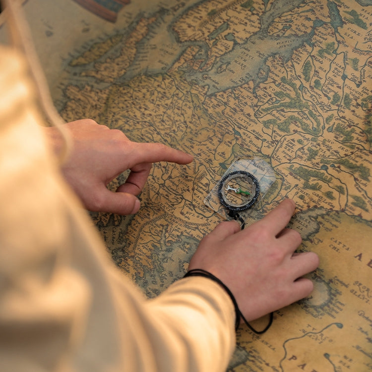 2 in 1 Compass With Map Measuring Ruler Outdoor Multifunctional Compass, 2 in 1