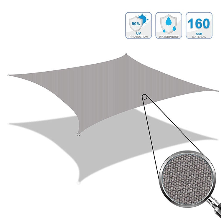 Triangle Outdoor Garden Sunshade Sail Waterproof Anti-UV Canopy, Size: 5m x 5m x 7.1m, 5m x 5m x 7.1m