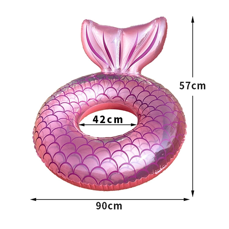 Adult Thickened Backrest Swimming Ring Mermaid Swim Ring, Swimming Ring (Pink), Swimming Ring (Blue)