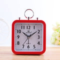 Candy Color Office Home Student Square Alarm Clock, Red, Green, Blue, Black, Pink, Grey