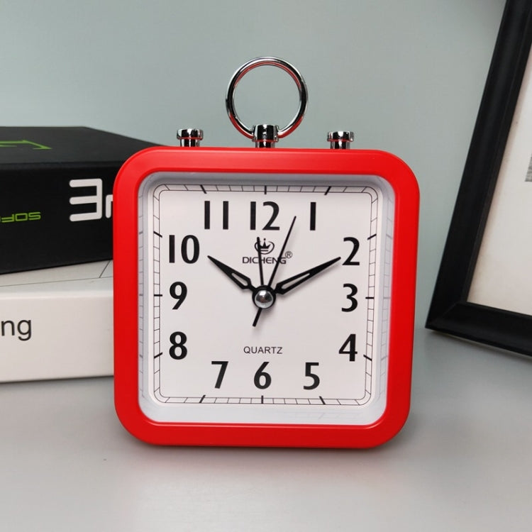 Candy Color Office Home Student Square Alarm Clock, Red, Green, Blue, Black, Pink, Grey