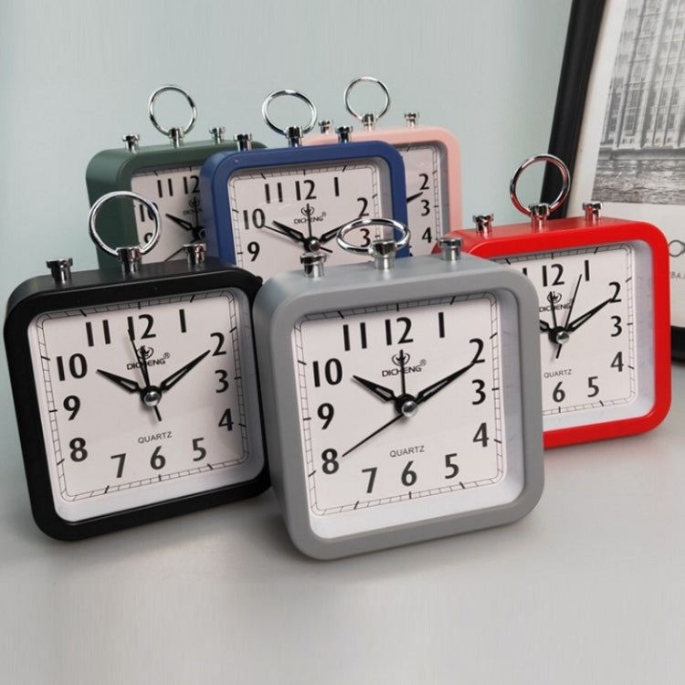 Candy Color Office Home Student Square Alarm Clock, Red, Green, Blue, Black, Pink, Grey