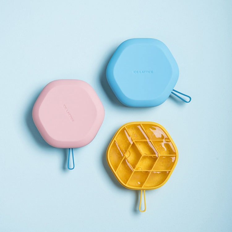 DIY Creative Hexagonal Ice Cube Mold Storage Box DIY Homemade Ice Tray, Hexagonal(White), Hexagonal(Light Blue), Hexagonal(Red Blue), Hexagonal(Yellow Blue)