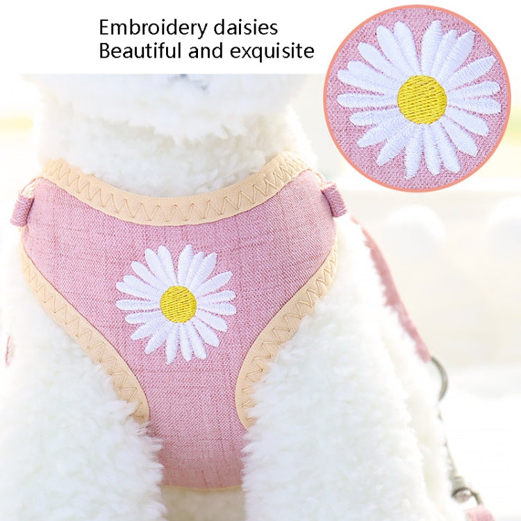 ZiChen Plain Embroidery Dog Traction Rope Pet Chest Strap, Size:, S, M