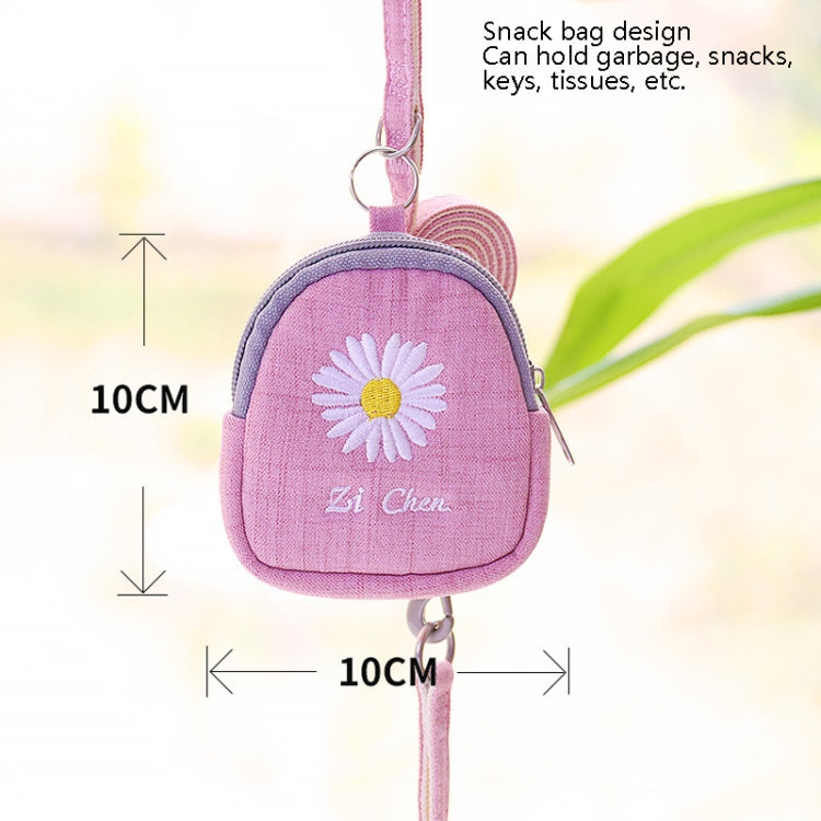 ZiChen Plain Embroidery Dog Traction Rope Pet Chest Strap, Size:, S, M