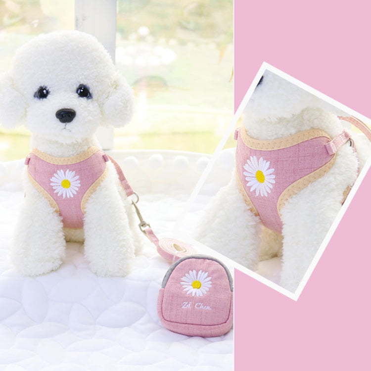 ZiChen Plain Embroidery Dog Traction Rope Pet Chest Strap, Size:, S, M