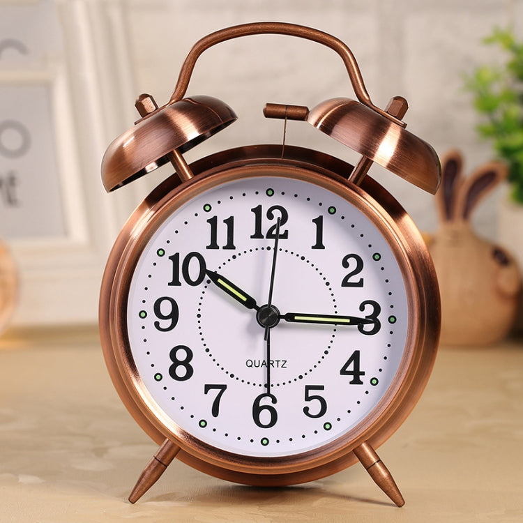 Metal Quality Mute Luminous Alarm Clock Classic Double Bell Clock