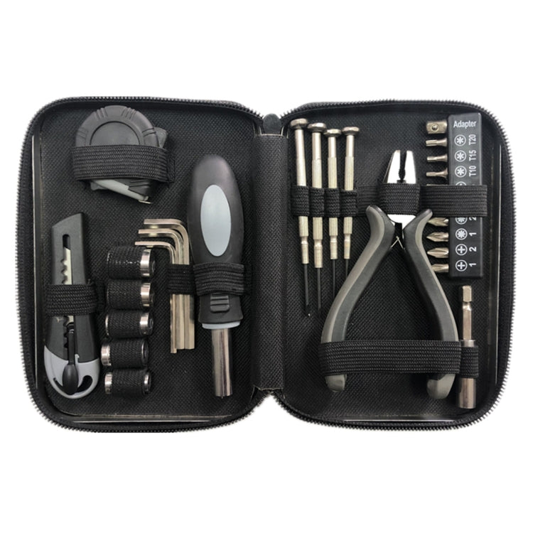 27 In 1 Tinplate Box Hardware Tool Socket Screwdriver Wrench Set, 27 In 1 Tinplate Box