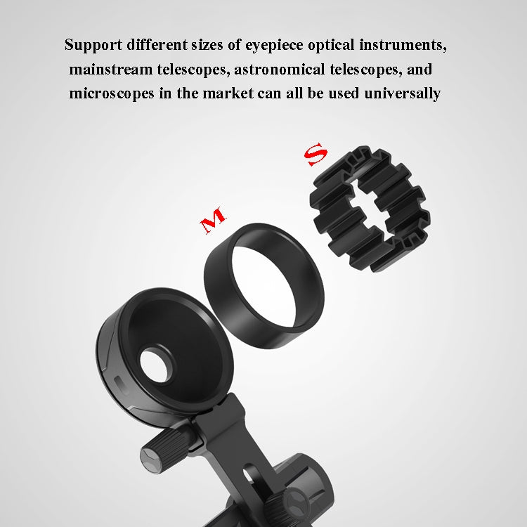 Eyeskey Telescope Phone Holder Camera Holder Telescope Universal Astronomical Mirror Phone Clip, CM-8M / S