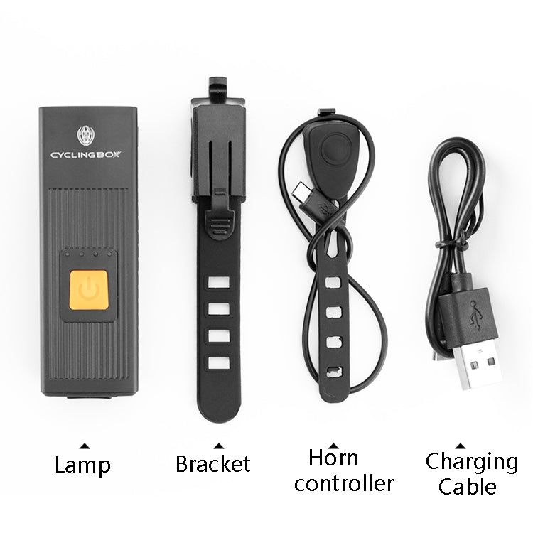 CYCLINGBOX BG-1811 Bicycle Charging Speaker Front Lamp USB Multi-Function Mountain Bike Accessories, Black, Red, Blue