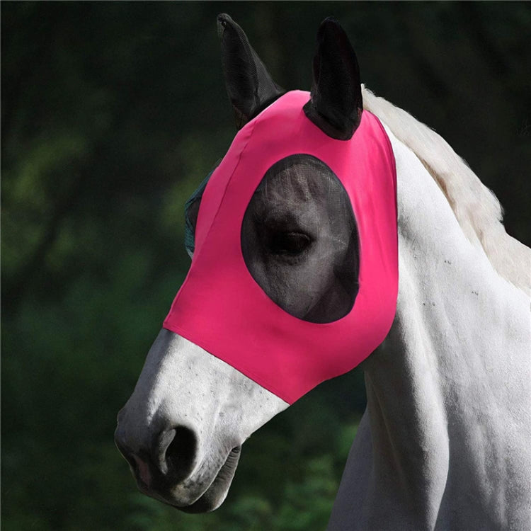 MMZ-001 Breathable Horse Mask Mosquito Insect And Fly Mask Equestrian Supplies, Horse Mask (Blue), Horse Mask (Purple), Horse Mask (Rose Red), Horse Mask (Grey), Horse Mask (Black)