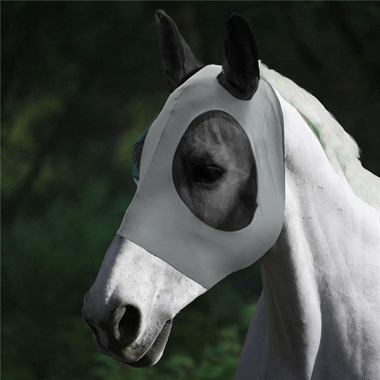 MMZ-001 Breathable Horse Mask Mosquito Insect And Fly Mask Equestrian Supplies, Horse Mask (Blue), Horse Mask (Purple), Horse Mask (Rose Red), Horse Mask (Grey), Horse Mask (Black)