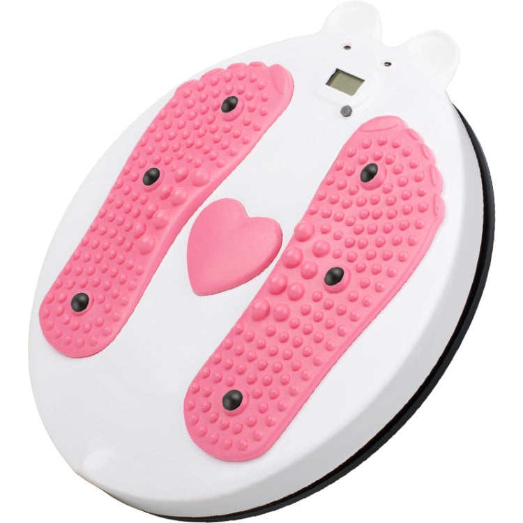 Home Fitness Bear Shape Twisting Machine Abdomen Massage Turntable Magnet Sports Twisting Disk With Counting Display, Fitness Bear Shape Twisting